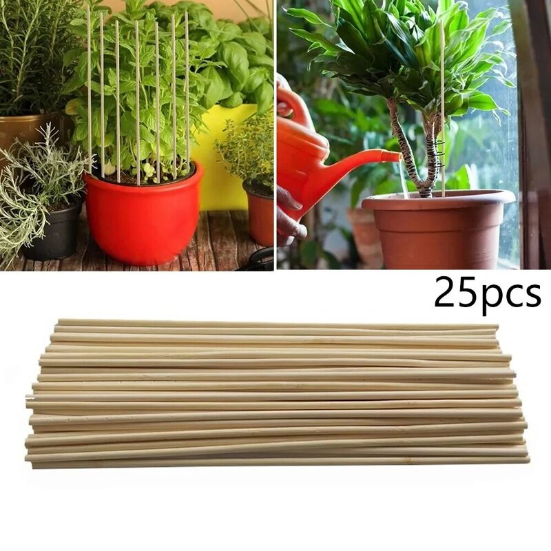25 buah tongkat bambu teralis Kit pasak untuk tanaman kebun mendukung kacang polong tomat untuk mendukung berbagai tanaman taman