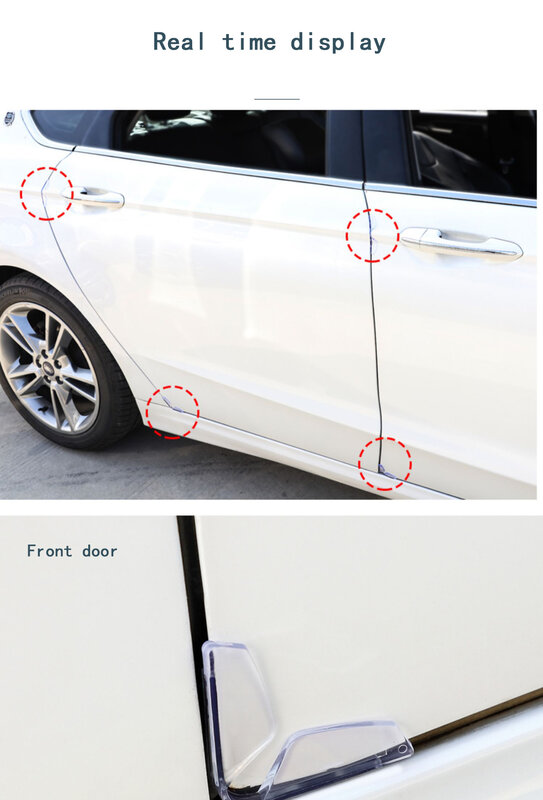 4 sztuk drzwi samochodu naklejki antykolizyjne ochronny pasek dekoracyjny samochód anti-scratch przezroczysta guma naklejki
