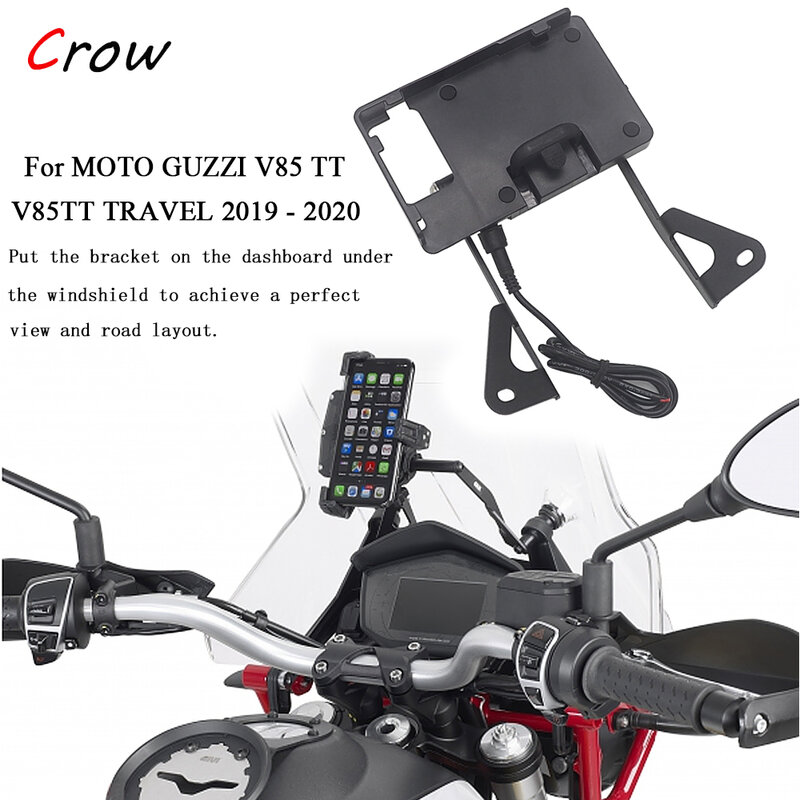 Soporte de teléfono móvil para motocicleta, placa de navegación GPS para MOTO GUZZI V85 TT 2019 - 2020