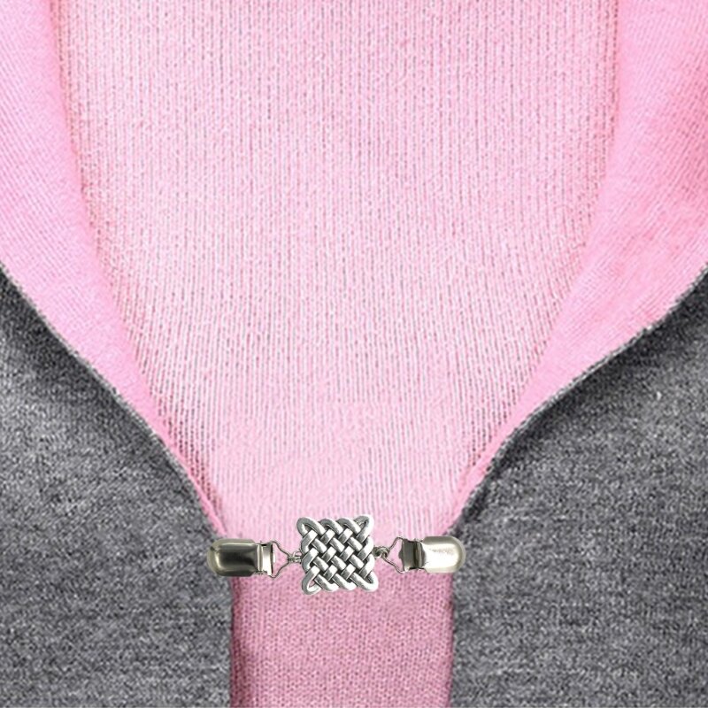 여성용 빈티지 스웨터 숄 클립 걸쇠 패스너 정교한 매듭 여성용