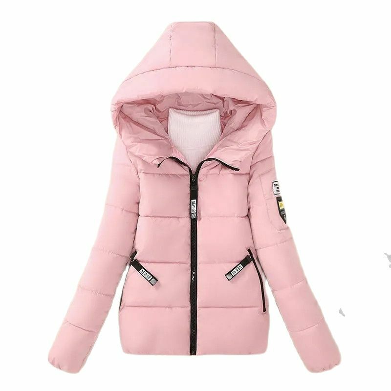 2023 neue Daunen Baumwolle gepolsterte Jacke weibliche Kurzmode Studenten koreanische Version Kapuze Damen mantel süße Wind Oberbekleidung