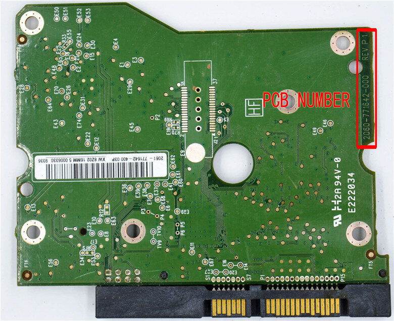 Western Digital hard disk circuit board/ 2060-771642-000 REV P1 , 2060 771642 000 ,2061-771642-F00, 2061-771642-C08
