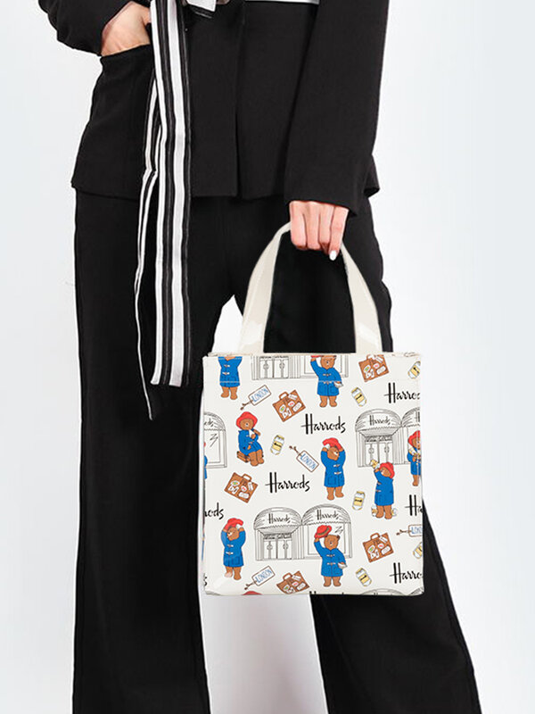 여성용 친환경 PVC 핸드백, 내구성 있는 방수 숄더백, 재사용 가능한 만화 토트 쇼핑 지갑, 여름 비치 백