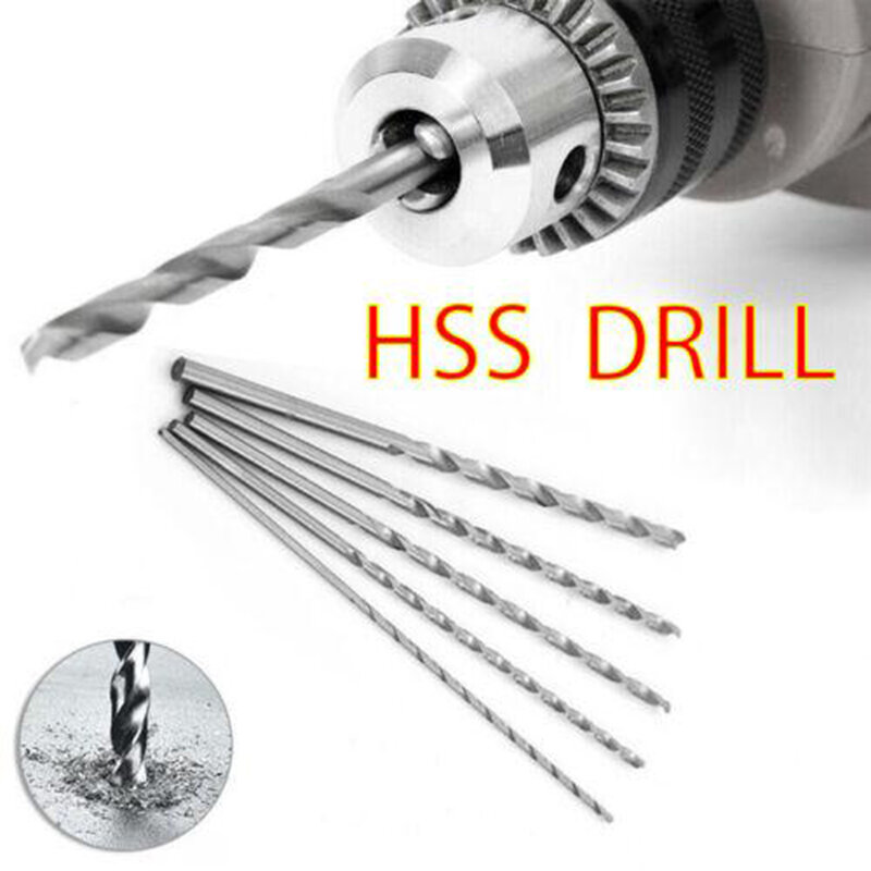 Brocas extralargas HSS para perforación de Metal, accesorios de herramientas eléctricas para carpintería, 5 piezas, 250mm, 2-5mm