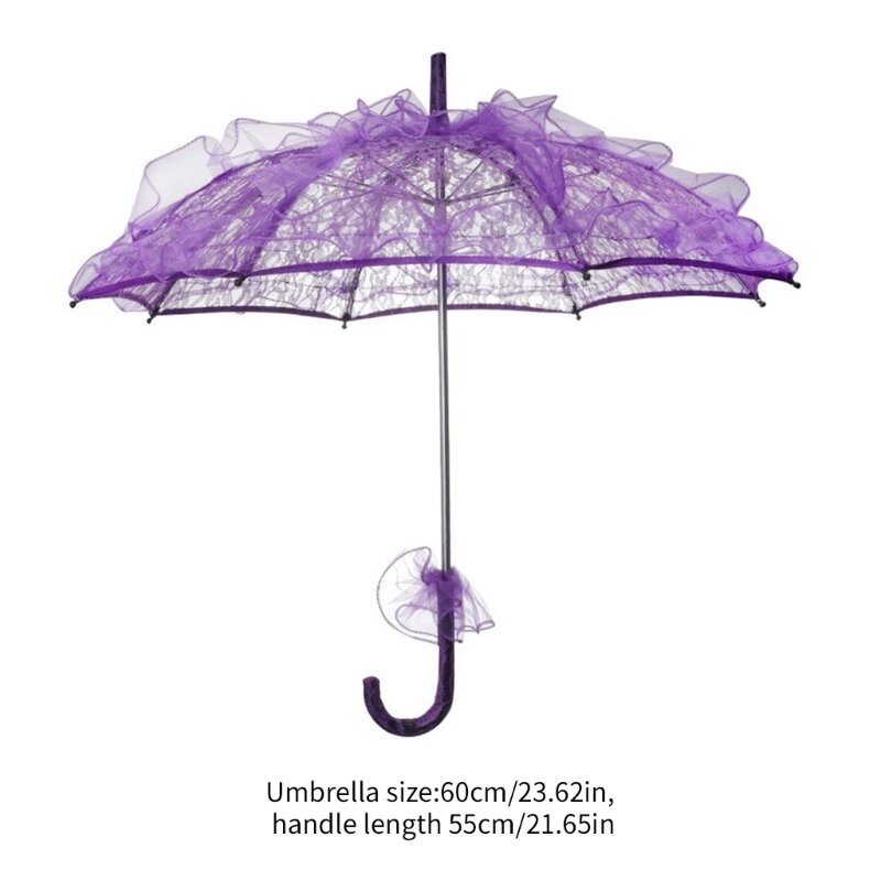 Parapluies décoratifs en dentelle uniques, plusieurs couleurs pour spectacles sur scène Halloween