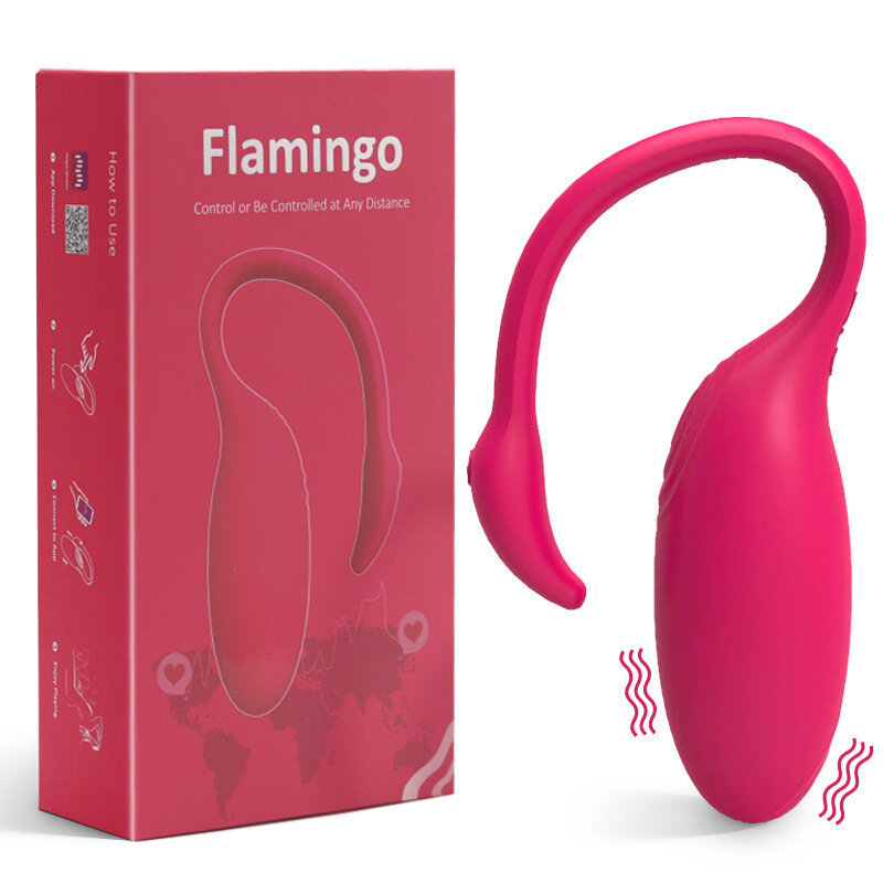 Vibrador de huevo con Bluetooth para mujer, juguete sexual con aplicación de flamenco, estimulación del clítoris, masajeador de Vagina, bola vibradora de movimiento mágico