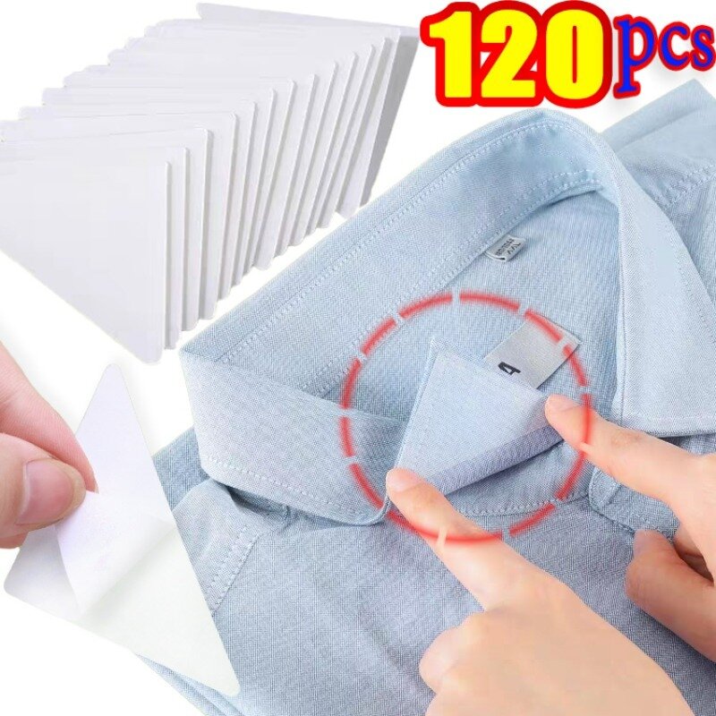 Anti Roll Collar Sticker Avoid Curl Polo Shirts Clear Standing Shaper Prevent Deformation Fixed Pads Adhesive Neck Shaping Patch