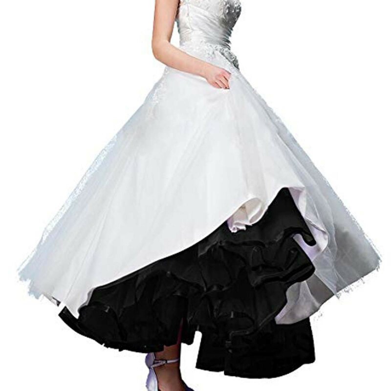 Vestido de novia con dobladillo deshuesado, enagua larga, falda de tutú, faldas de satén para mujeres y niñas, falda de caniche