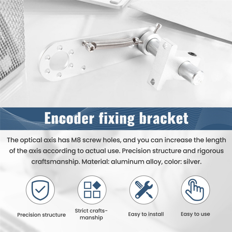 Braket dudukan Encoder aluminium tipe 20Mm, dengan sekrup untuk pemasangan Encoder