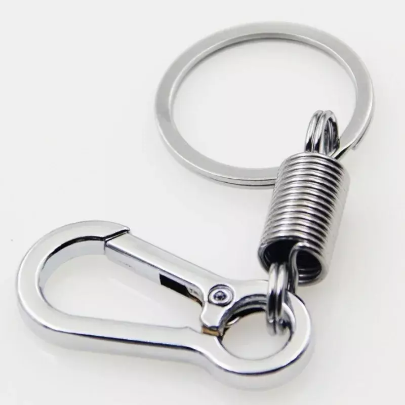 Spring Keychain Zinc Alloy Carabiner Buckle Key Rings Anti-lost Climbing Hook Car Keychians Man Metal Key Chains Accessories