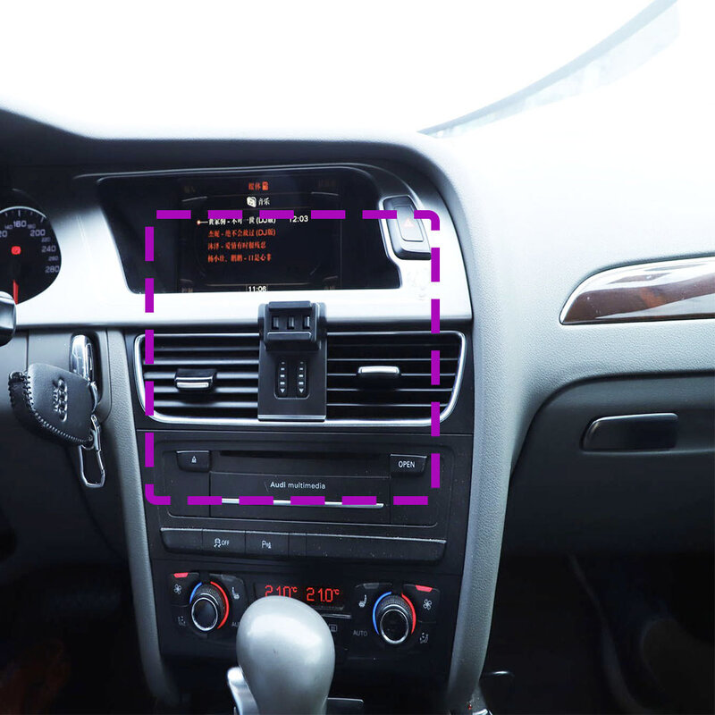 Untuk AUDI A4B8 A5 2009 2010 2011 2012-2016 pegangan telepon mobil dudukan braket tetap khusus Aksesori Interior pengisian nirkabel