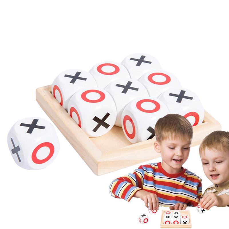 Деревянная шахматная игра для детей, мини настольная игра XO, шахматная настольная игра, семейная детская игра-головоломка, обучающие игрушки для детей