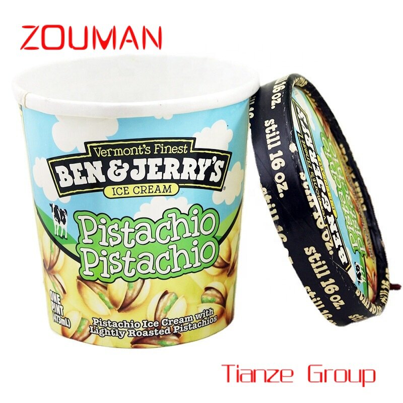 Paper Bowl for Ice Cream, Descartável, Factory Supply, 16 oz