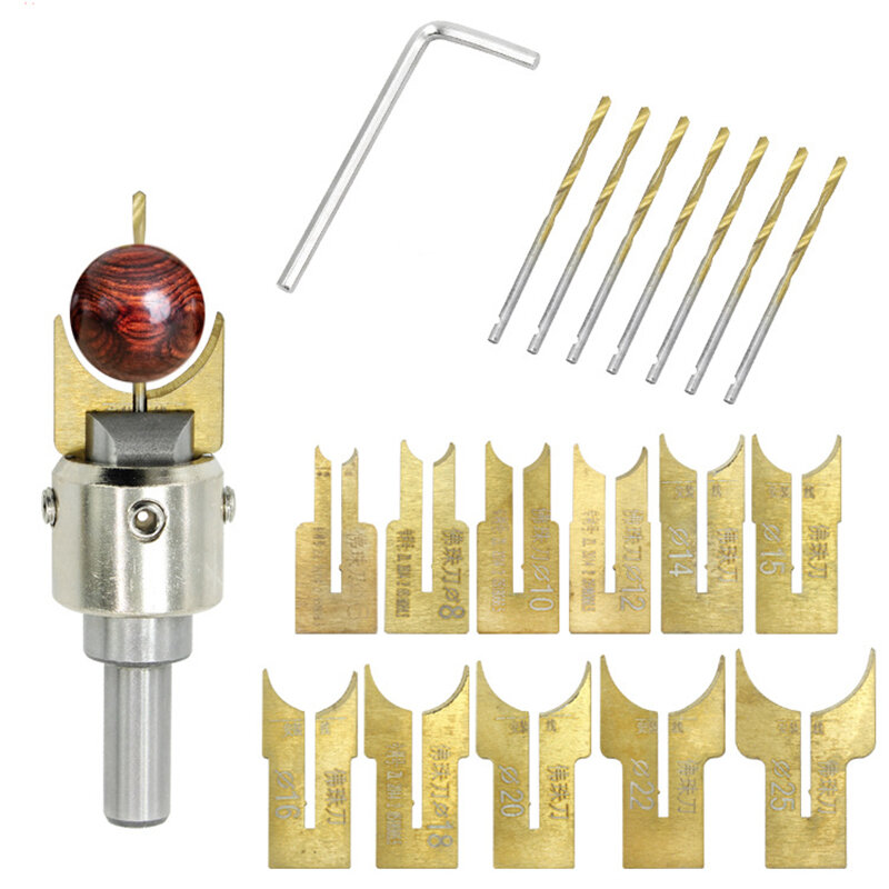 Professional Wooden Rosary Bead Making Drill Bit Kit Milling Cutter Woodworking Tool Set Carpenter Tools