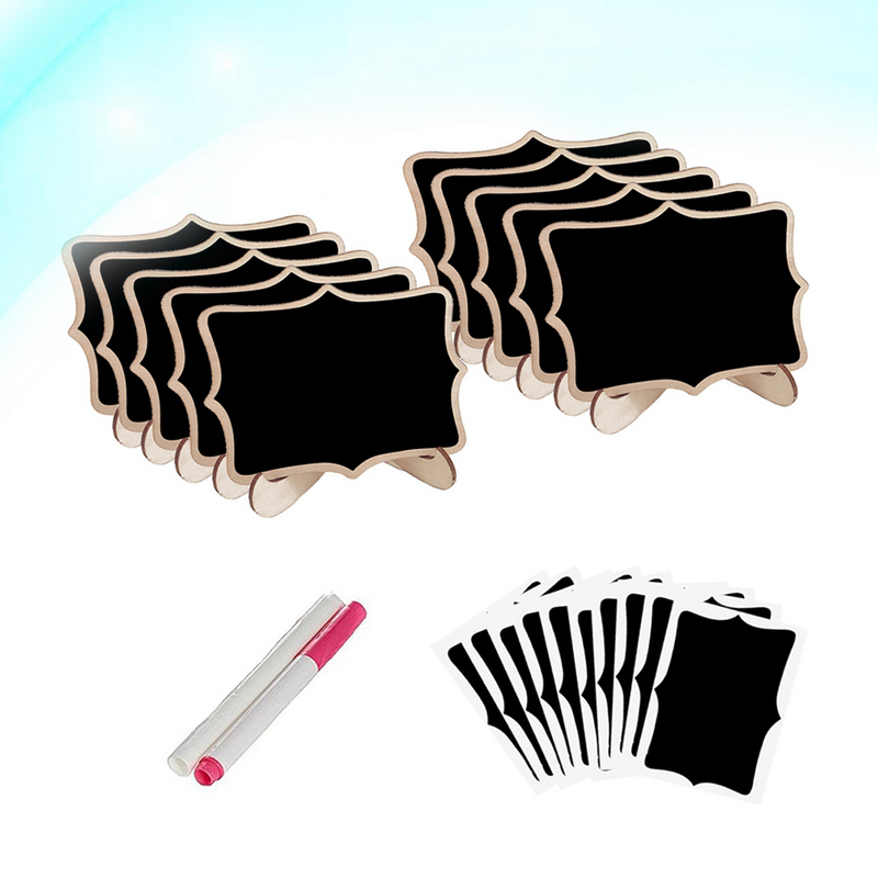 Mini Lace shape Chalkboards with Support Message Board Signs Table Place Card Signs for Home Birthday Wedding Party