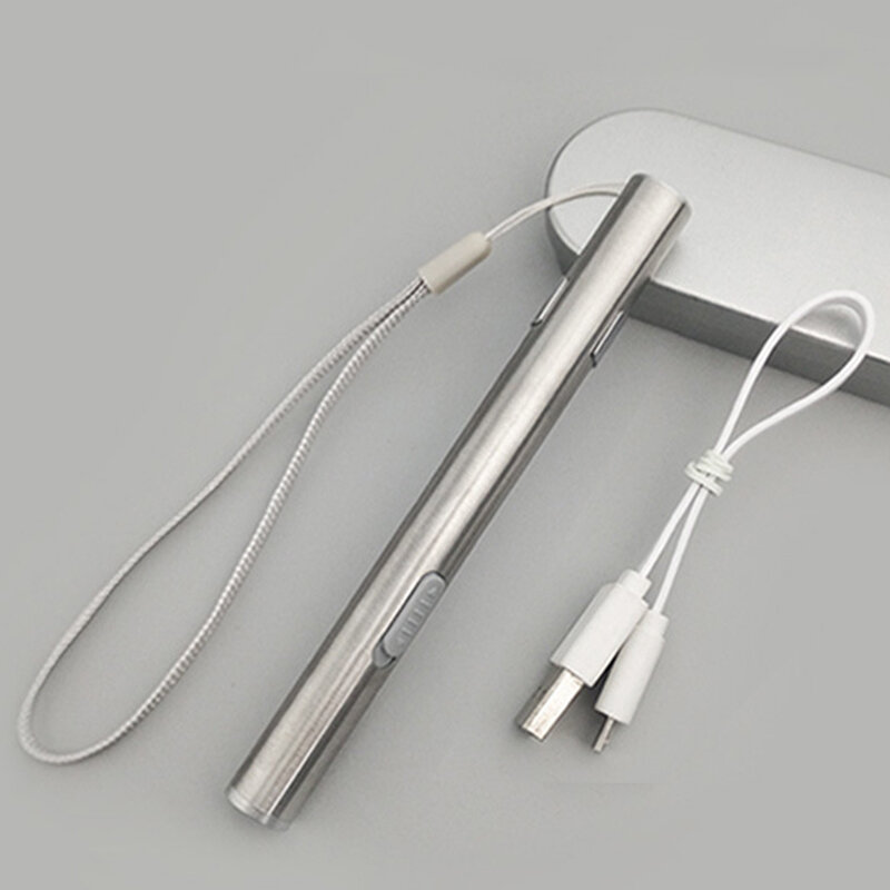 Torcia a portata di mano medica Mini torcia ricaricabile USB torcia a LED torcia + Clip in acciaio inossidabile qualità e olight professionale