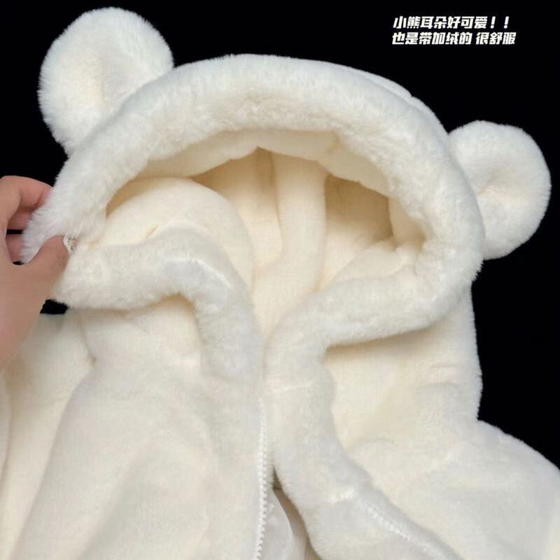 Chaqueta gruesa de piel de cordero para mujer, abrigo pequeño de algodón de felpa, moda coreana, invierno, 2023