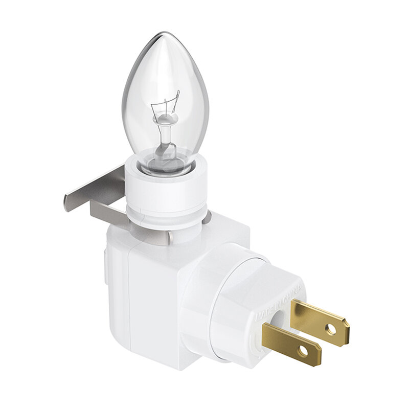 TWDRTDD Plug in Night Light, Wall Light Plug with ON/Off Switch and Metal Clip, Includes 1 7Watt C7 Bulb,360 degree Rotating