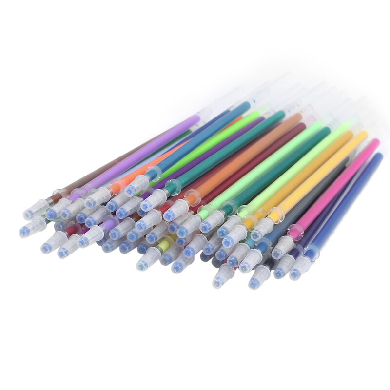 12/24/36/48 Colors Colorful Gel Pen 1.0mm Fluorescent Pen Refills Painting Highlighters Pen Art Markers School Office Supplies