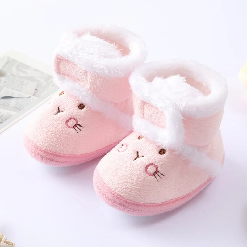 Botas cálidas de piel para recién nacido, zapatos de suela suave para niño y niña de 0 a 1 años, Otoño e Invierno