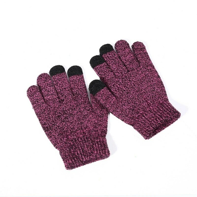 Gants pour écran tactile pour enfants, gants thermiques d'hiver, gants course, gants tricotés chauds, cadeau d'anniversaire