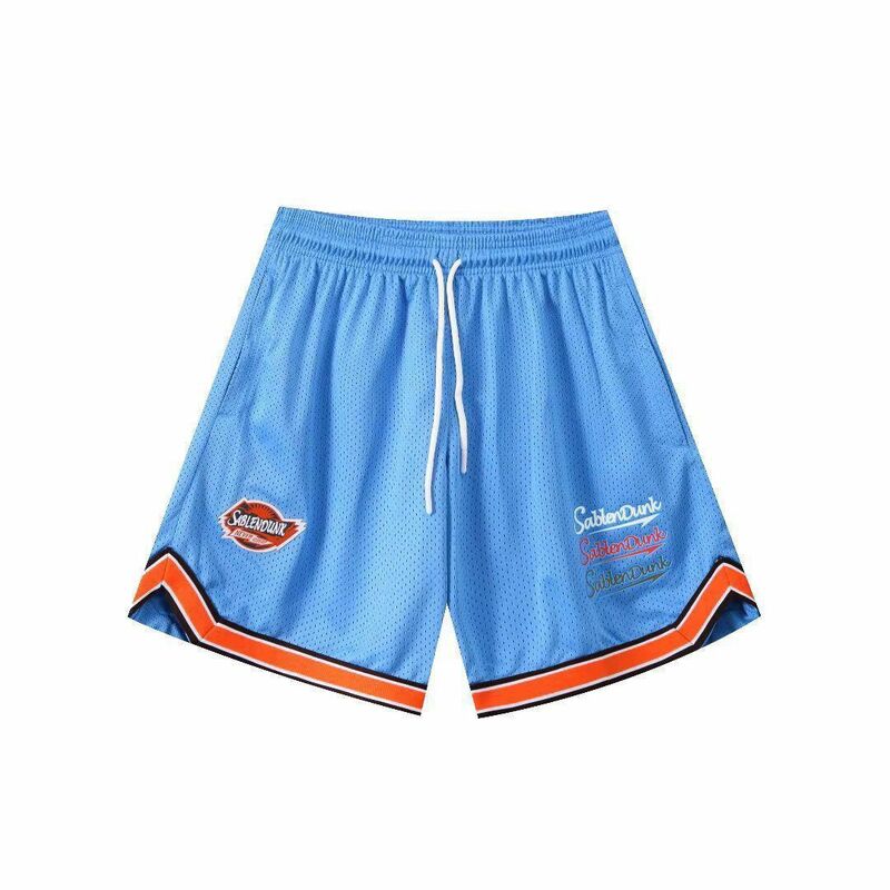 Summer American sports training shorts Double mesh loose quick drying breathable knee basketball shorts