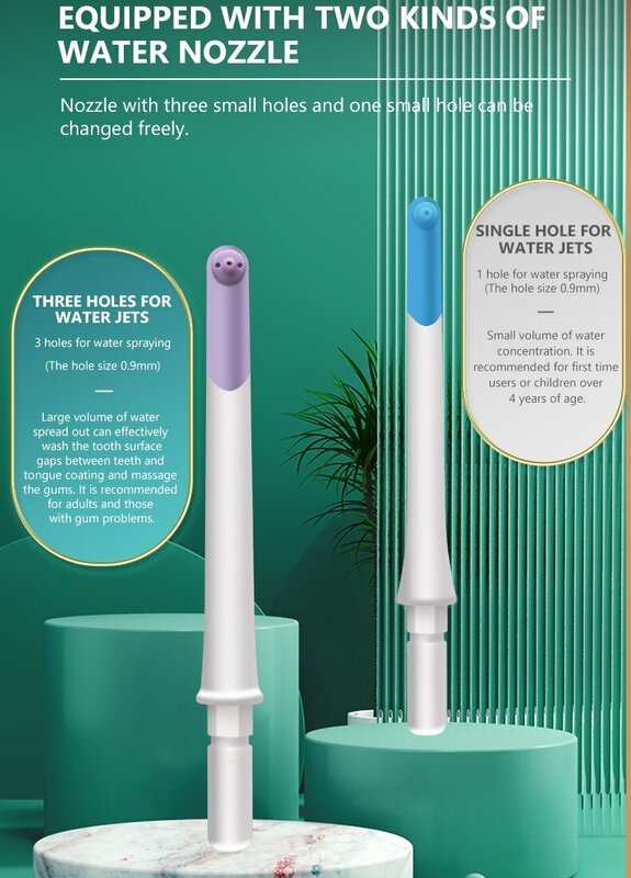 Scaler gigi keran portabel, Scaler gigi Rumah, tanpa catu daya untuk menghilangkan karang gigi, air pembersih mulut, benang gigi