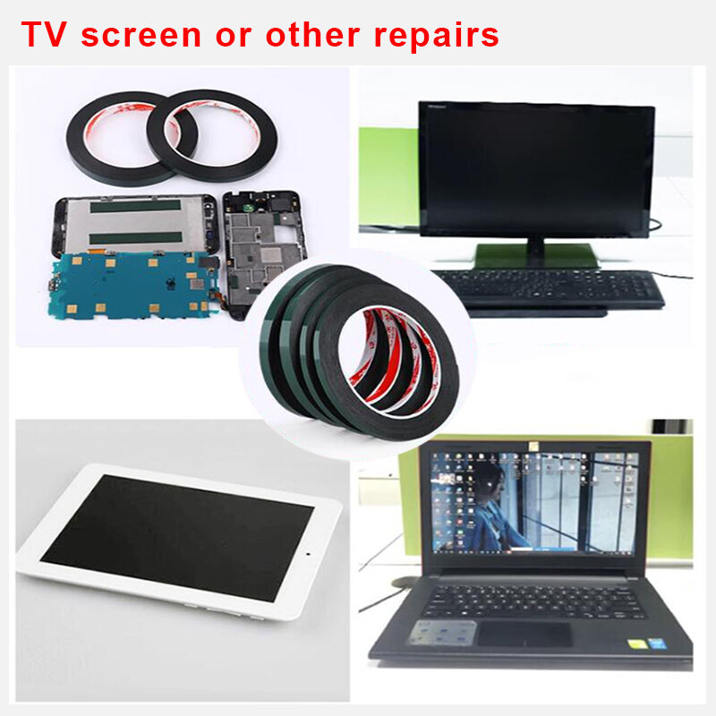 10M 3mm 3.5mm 4mm 5mm 6mm Double Sided Sticky Foam Tape Adhesive LCD Screen Frameless For TV Borderless Curved Display Sealing