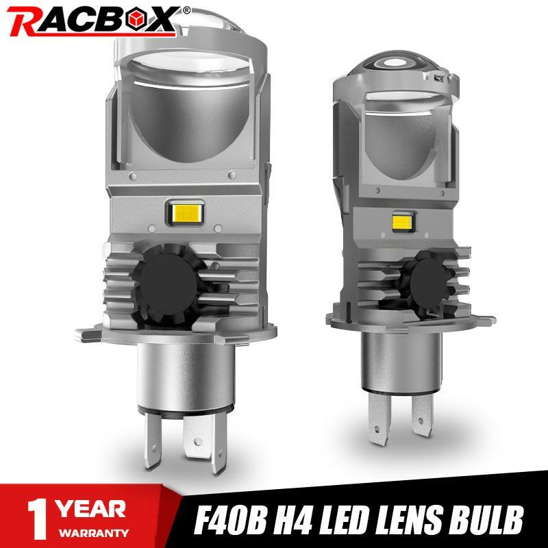 F40B LED Mini H4 Headlight Bulb Projector Lens 80W External Head Lamp High Low Beam 6000K Plug&Play Waterproof For Car Moto Part