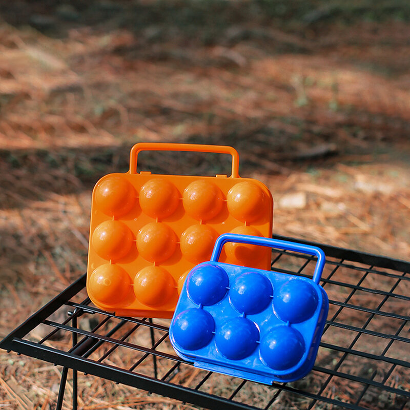Outdoor Portable Egg Container Holder Storage Egg Carton Hiking Camping Carry Picnic 6 Pieces Mesh Folding Plastic Camping Durab