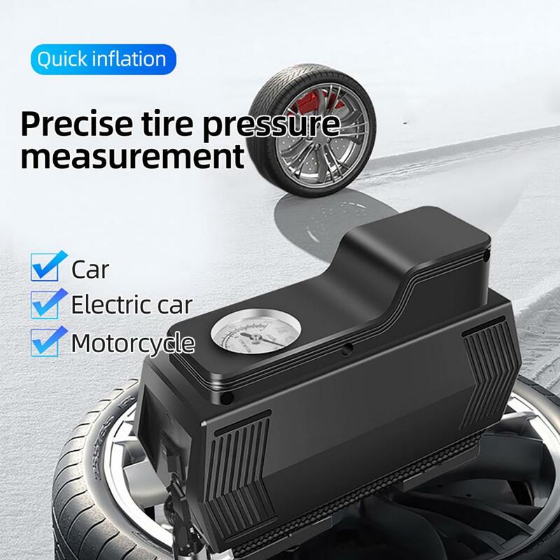 Inflator Pump Portable Autostop Pressure Checking Gauge Safe Fast Inflation 12V 120W 300PSI Car Emergency Tyre Inflator for Auto