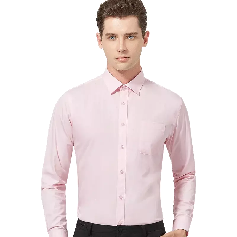 New in shirt plus size long-sleeve shirts for men solid slim fit formal shirt 40%cotton office tops big size business clothes