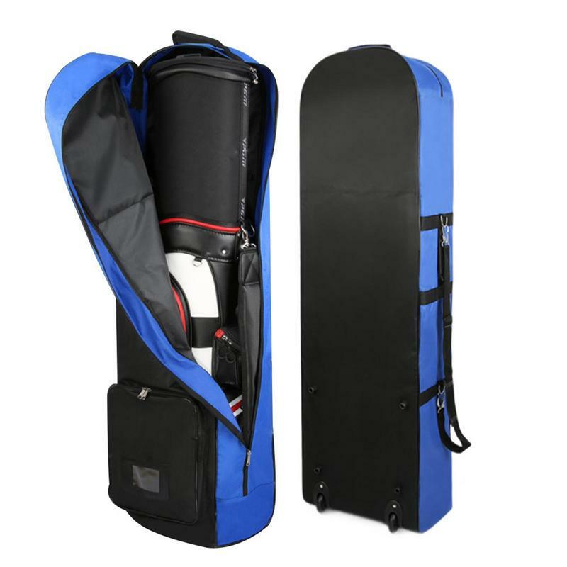 Bolsas de viaje para avión de Golf con rueda, cubierta de viaje plegable de nailon para Club de Golf, bolsa de aviación