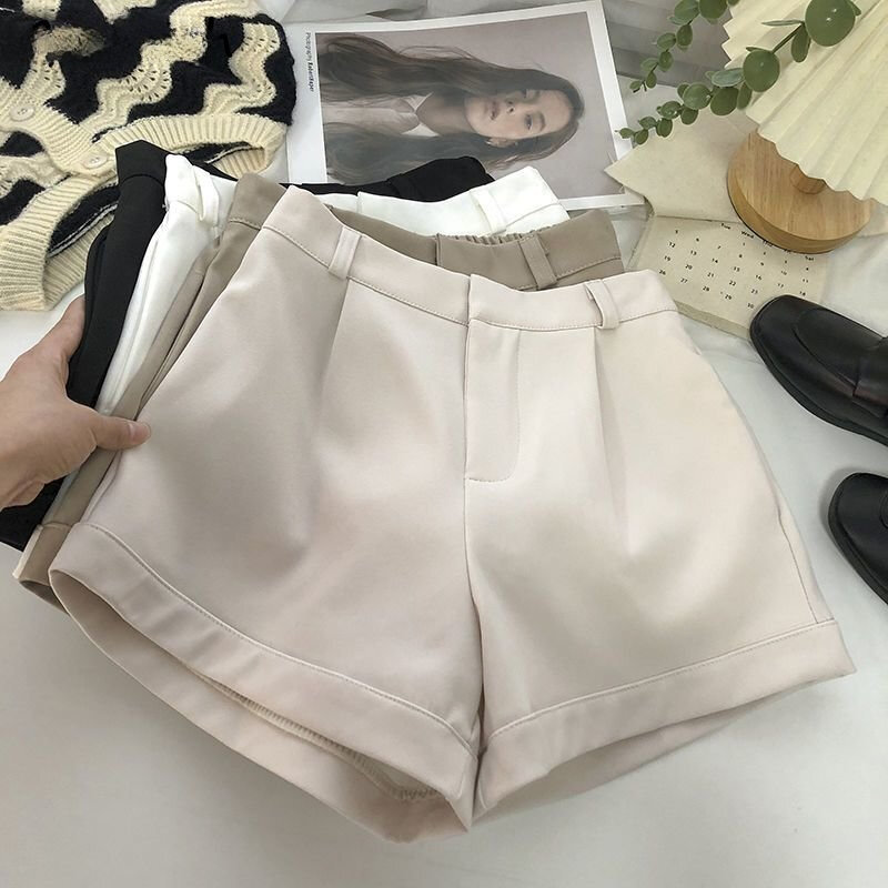 Summer Shorts for Women Pure All-match Office Ladies Ins Basic Daily Tender Fashion Simple Popular Japanese Style Y2k Classical