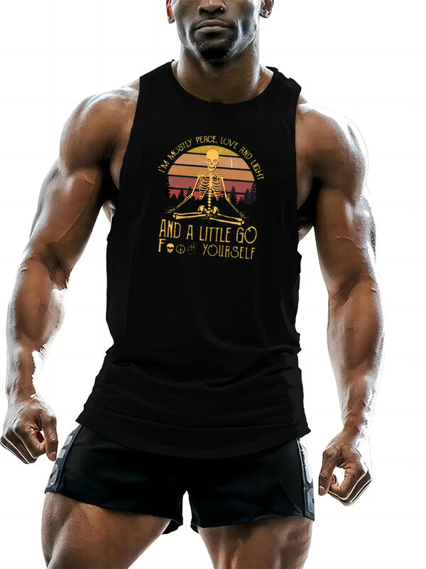 2d kreativ gedruckt im Freien vier Jahreszeiten Fitness studio Erwachsenen Männer Kleidung Tanktops T-Shirt Sport Stil lässig atmungsaktiv Rundhals ausschnitt