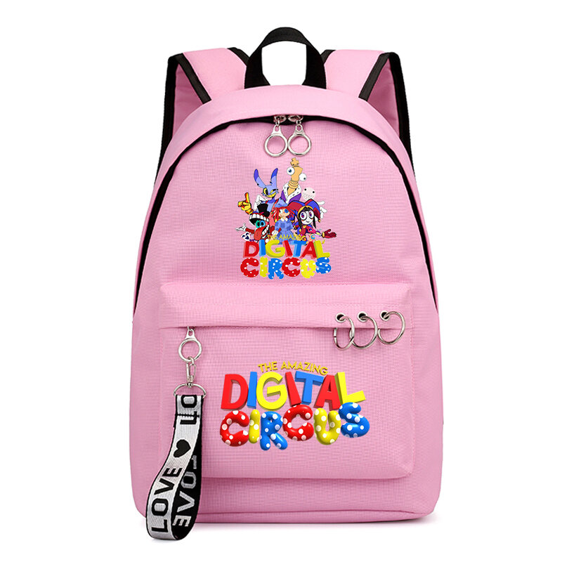 The Amazing Digital Circus Backpacks Teenager Schoolbag Pomni Jax Print Bookbag Fashion Canvas Back Pack Girls Webbing Backpack