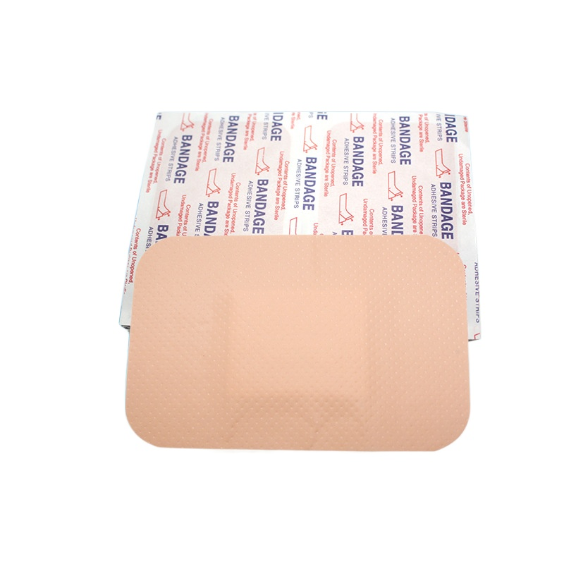 Grande Pele Patch PE Impermeável Quadrado Em Forma de Band Aid, Acessórios de Primeiros Socorros, ferida Gesso, Bandagens Adesivas, 7,6x5,1 cm, 50Pcs por Conjunto