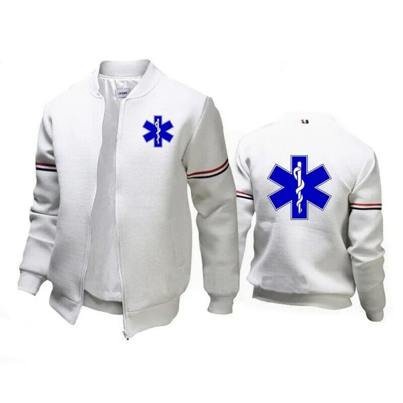 EMT 응급 의료 서비스 재킷 남성용, 야외 하이 퀄리티 코튼 캐주얼 스포츠 카디건, 상의
