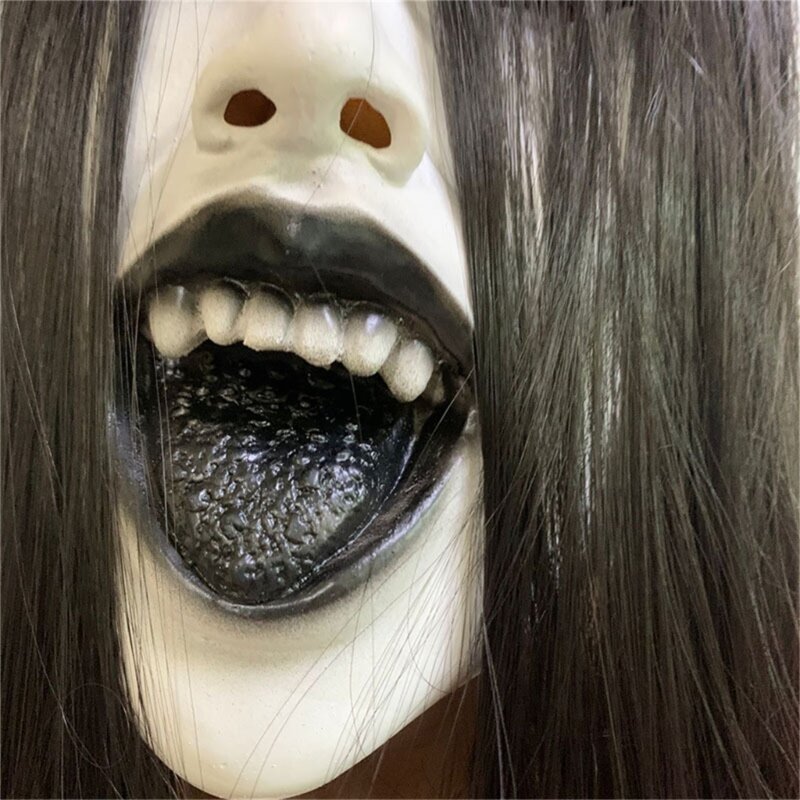 Scary Woman Headwear, Long Hair Scary Women Headpiece Halloween Party Costumes