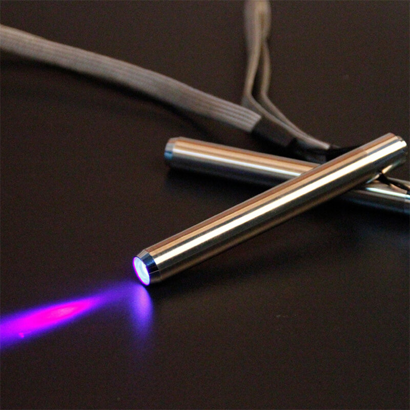 Torcia a LED UV 395nm 365nm luce ultravioletta Mini Flash Light Lanterna uv lampada a LED portatile per rivelatore di prodotti medici in contanti