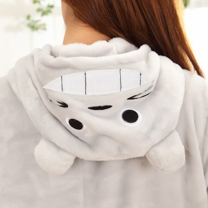 Flannel Kigurumi for Adult Kids Anime Cartoon Pajama Onesies Christmas Cosplay Costume Cute Warm One Piece Sleepwear Jumpsuits