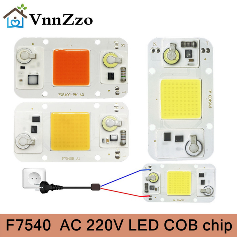 AC110V 220V LED COB CHIP 20W 30W 50W Dingin Putih Hangat Cahaya Putih Spektrum Penuh Memancarkan Dioda LED Matrix Cahaya Tanaman Dalam Ruangan
