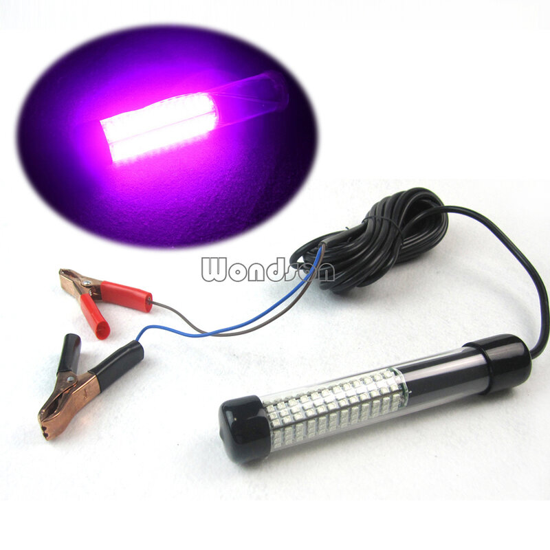 Lámpara UV impermeable IPx68 de 180 piezas, luz LED nocturna sumergible para barco, luz de pesca violeta alta