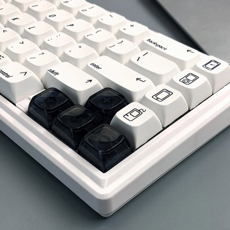 Y1ub teclas xda branco com 1.5mm espessura, para teclados mecânicos, melhoram suas performances digitação, teclas 1
