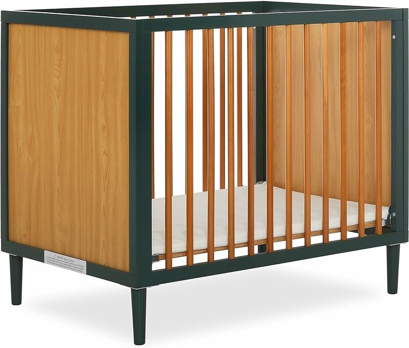 Lucas Mini Modern Crib with Rounded Spindles
