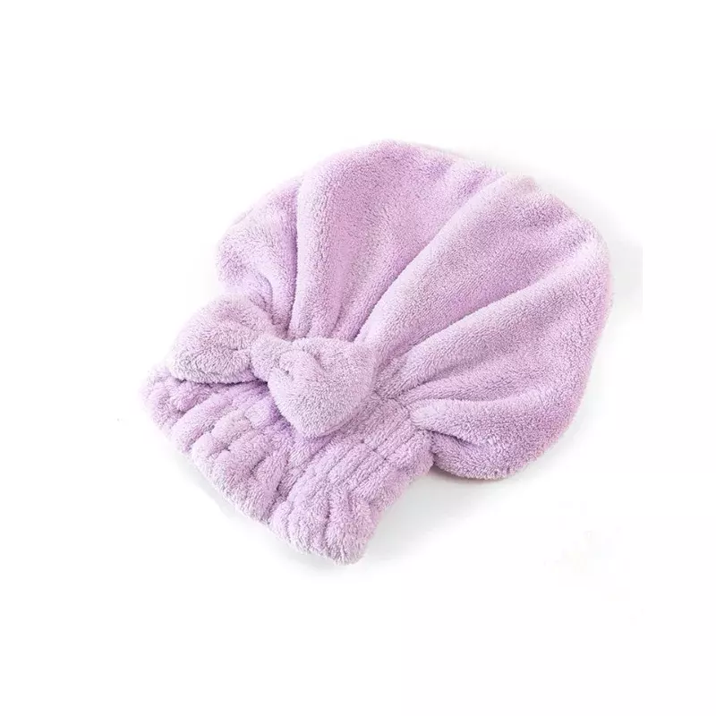 Spa Women Bowknot Shower Cap Microfiber Hair Turban Breathability Quickly Towel Drying Hats Sauna Bathroom Accessories