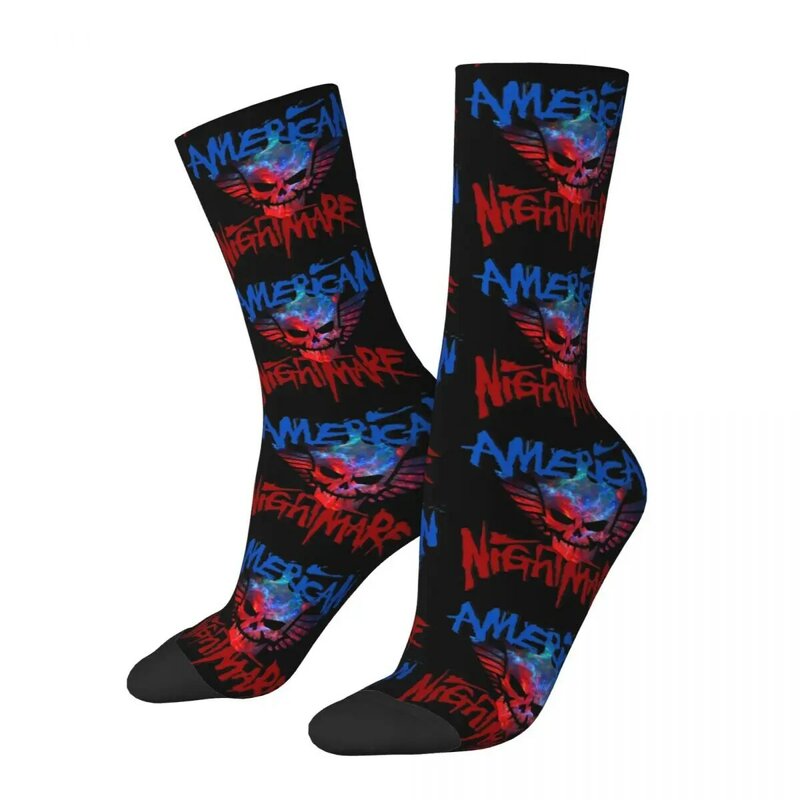 Crazy Design In The Ring Cody Rhodes Football Socks American Nightmare Polyester Crew Socks for Unisex Breathable