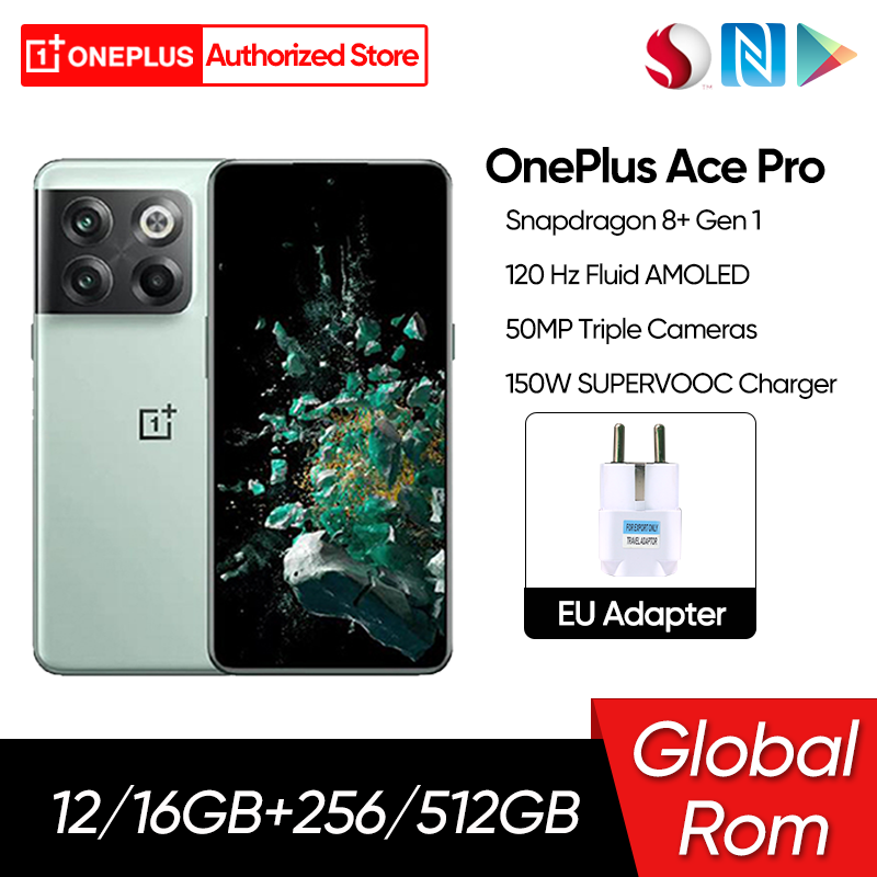 OnePlus Ace Pro 10T 10 T 5G Smartphone Global Rom Snapdragon 8+ Gen 1 150W SUPERVOOC Charge 4800mAh Battery 50MP Cellphone