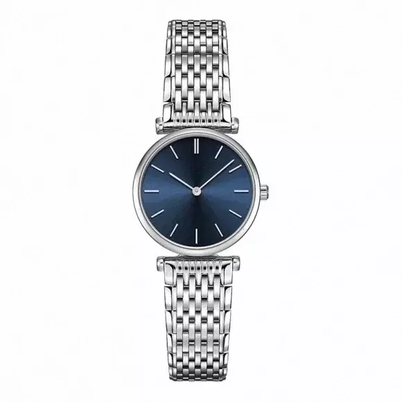 Luxury New Women Quartz Watch Jialan Stainless Steel Bracelet Blue Plate Sport Fashion Ladies Black Dial Sapphire Watches