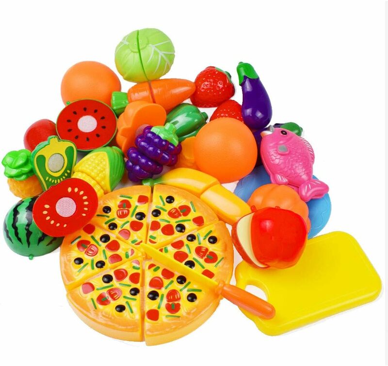 Tagliare frutta verdura Set gioca cucina cibo da taglio in plastica per bambini fingere di giocare a giocattoli da cucina giocattolo educativo per bambini